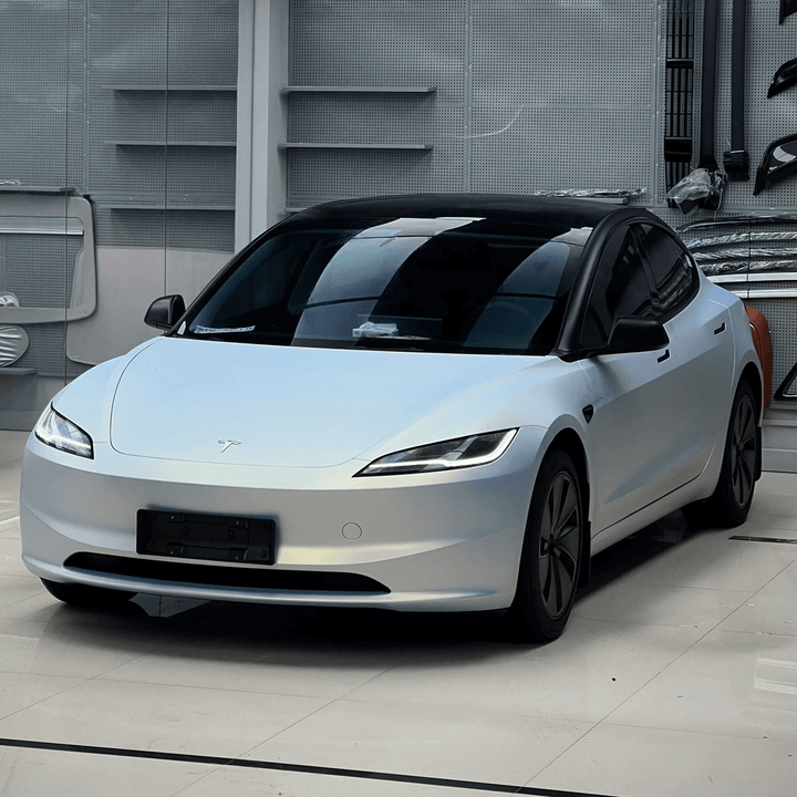 Tesla Color Shift Satin Metallic Blue Gold Color PPF