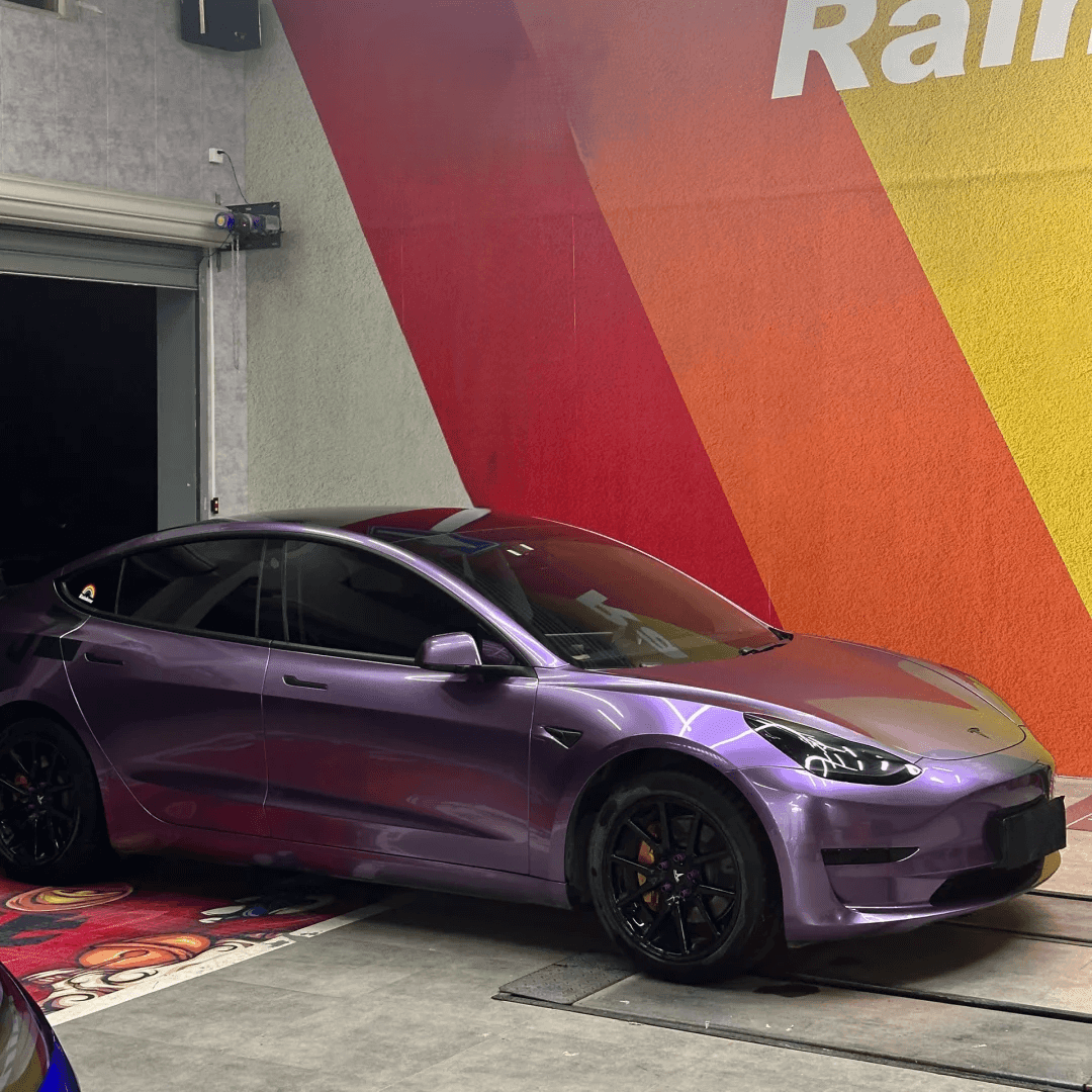 Tesla Mode 3 Liquid Metallic Purple Wrap