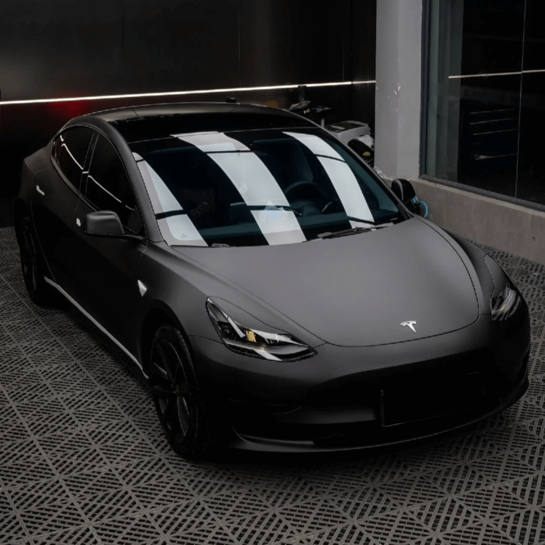 Tesla Model 3 Matte Black Vinyl Wrap