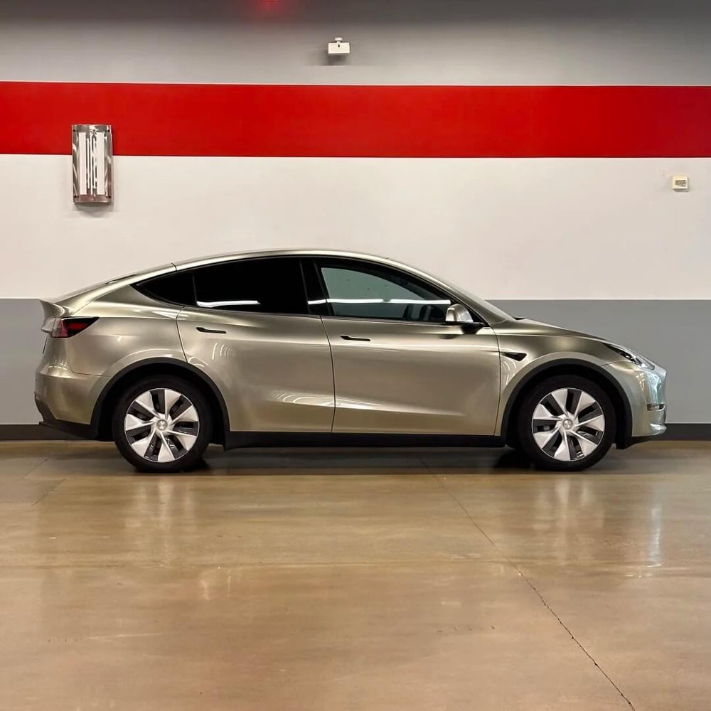 Tesla Model Y Liquid Metallic Champagne Gold Wrap