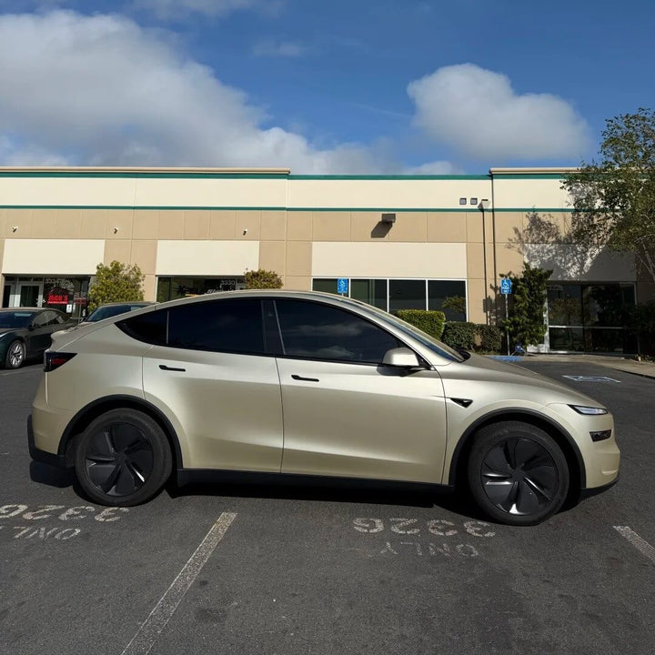 Tesla Model Y satin metallic champagne gold ppf