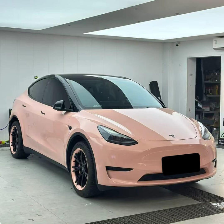 Tesla Pink Orange Color PPF