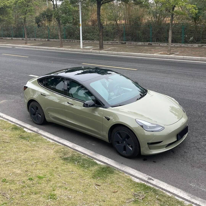 Tesla  Sage Green Color PPF