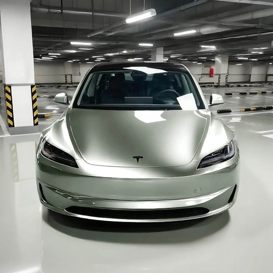 Tesla Sage Green Wrap Color PPF