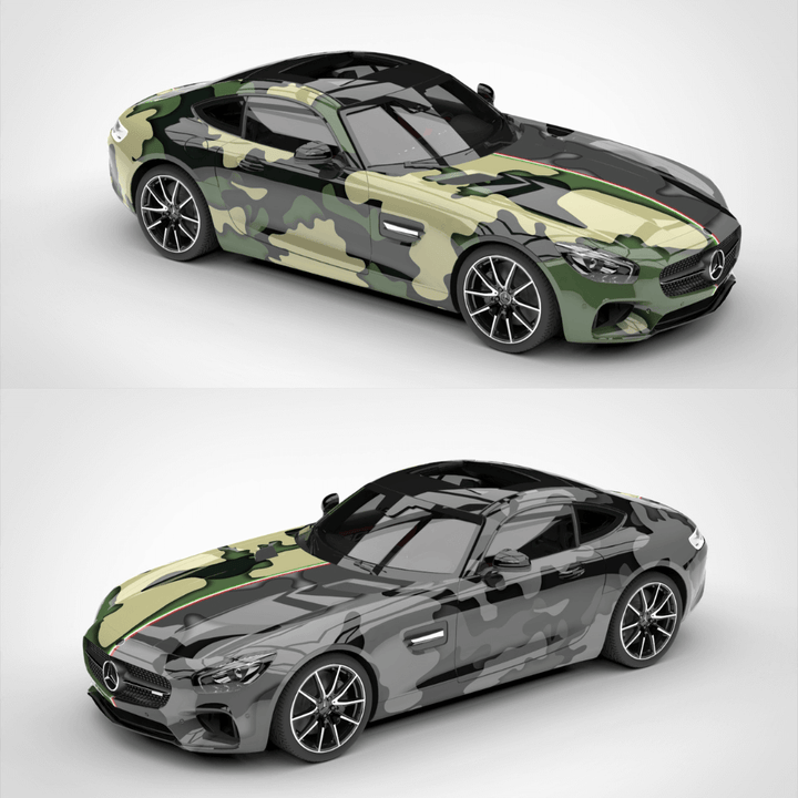 Two-Tone Camouflage Car Wrap