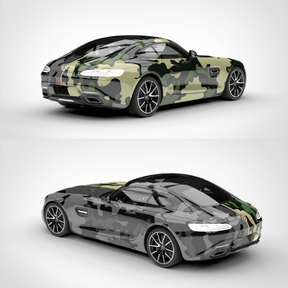 Two-Tone Camouflage Vehicle Wrap