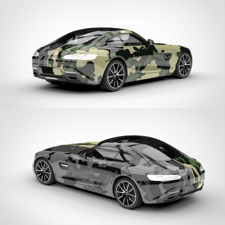 Two-Tone Camouflage Vehicle Wrap