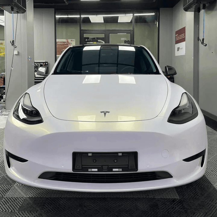 White Gold Car Wrap