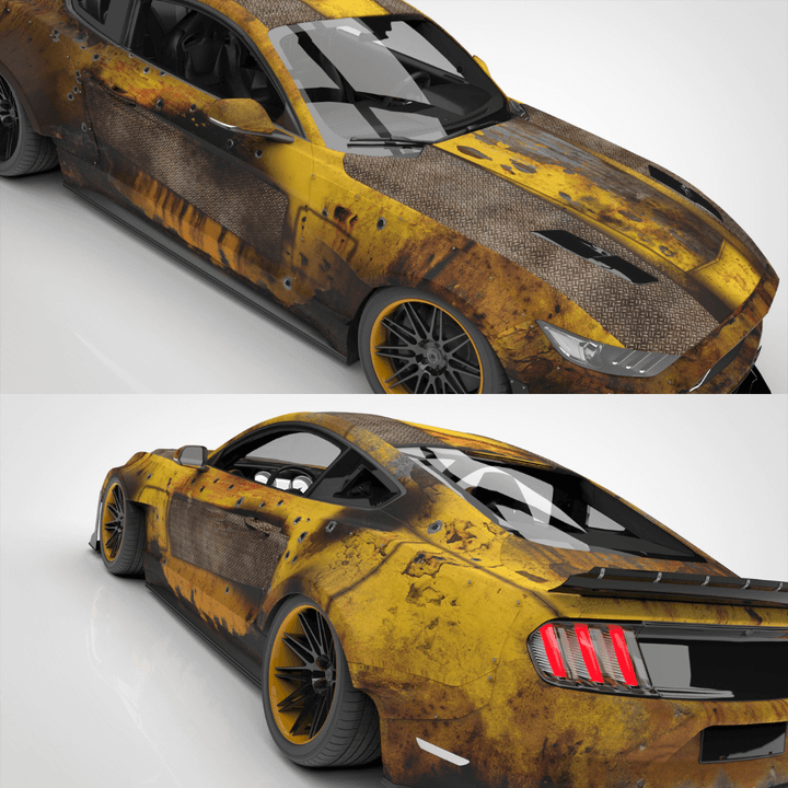 Yellow Rust Vehicle Wrap