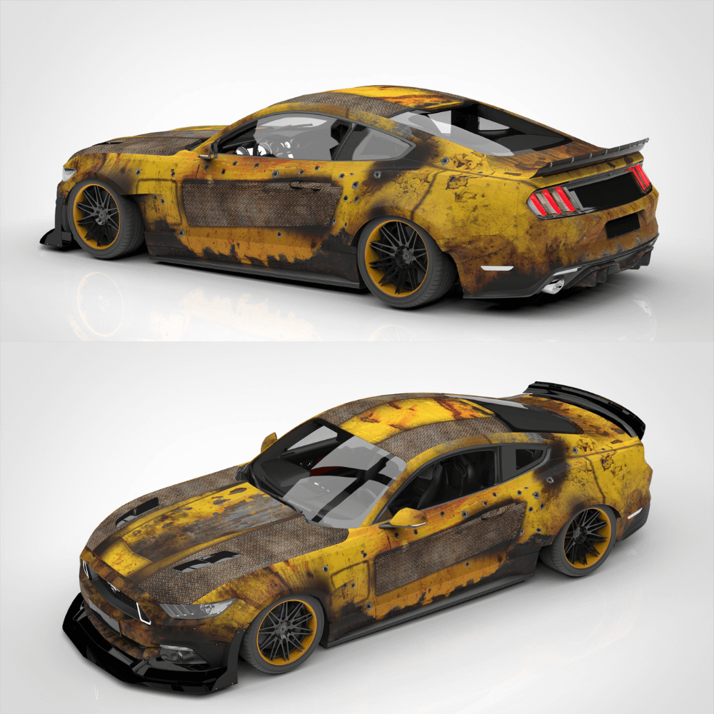 Yellow Rust Vinyl Wrap