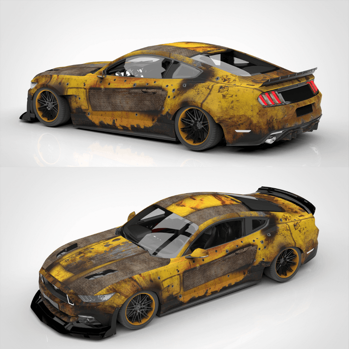 Yellow Rust Vinyl Wrap