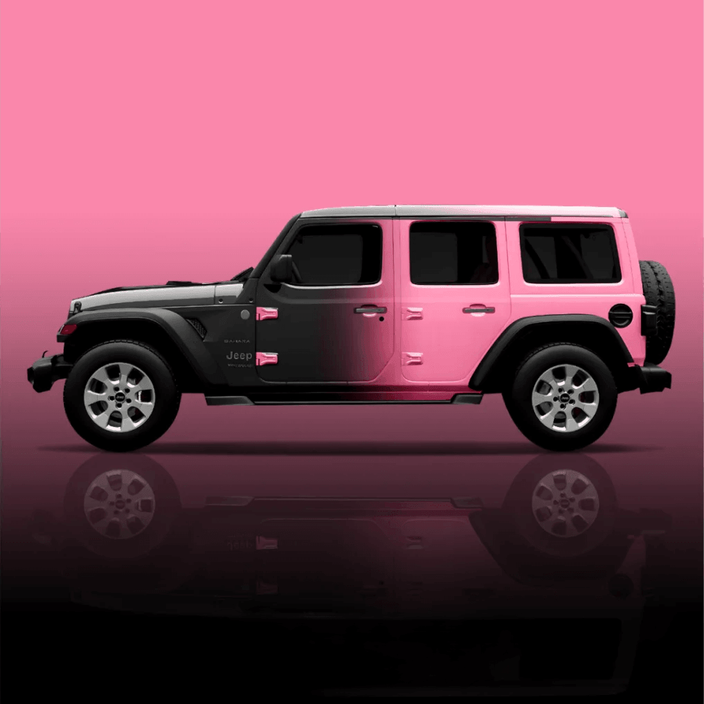 Pink Black Gradient Vinyl Wrap