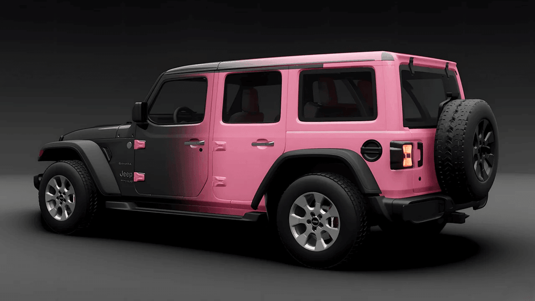 Pink Black Gradient Vinyl Wrap