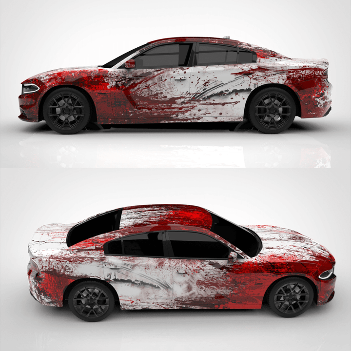 bloodshot car wrap