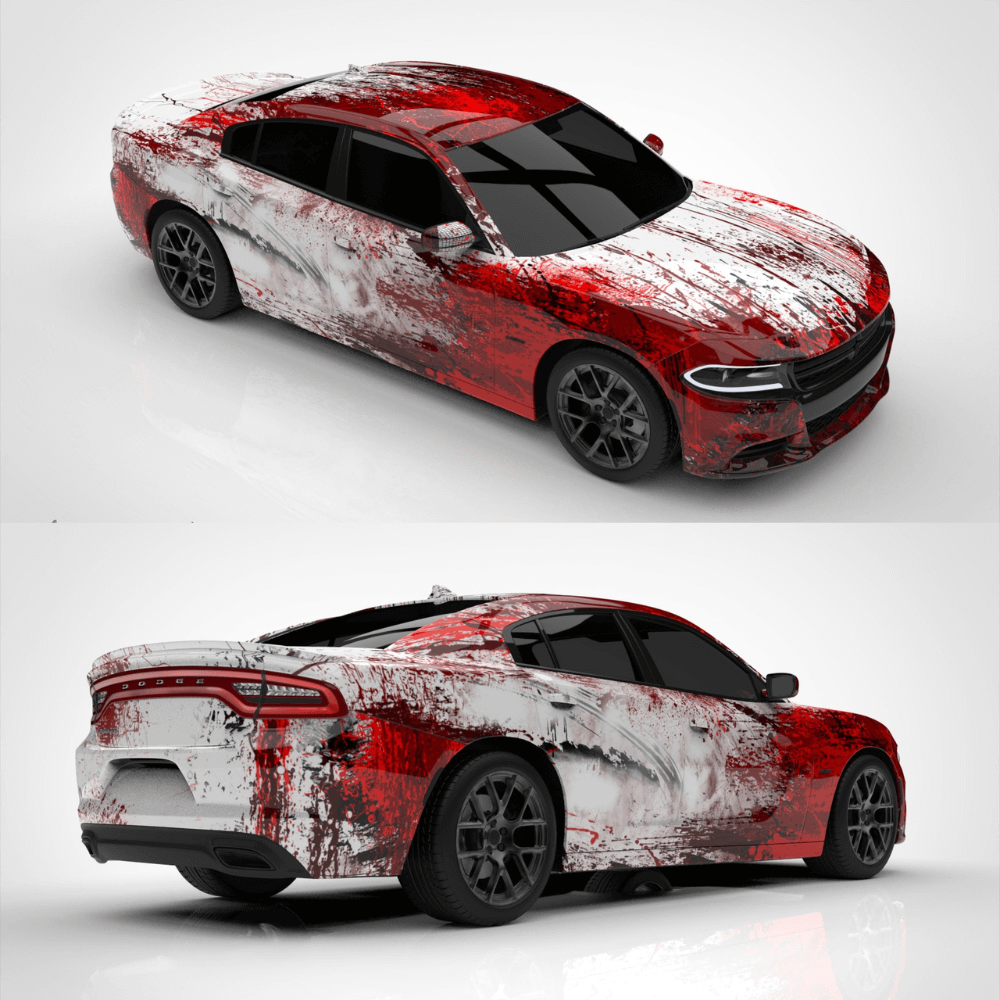 bloody car wrap