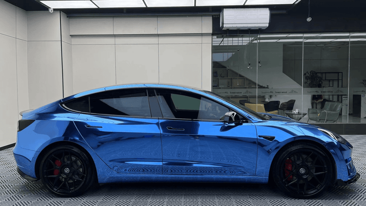 blue chrome wrap