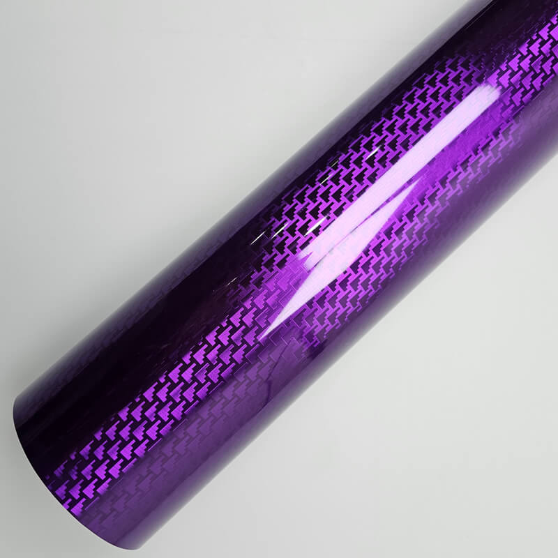 carbon purple car wrap