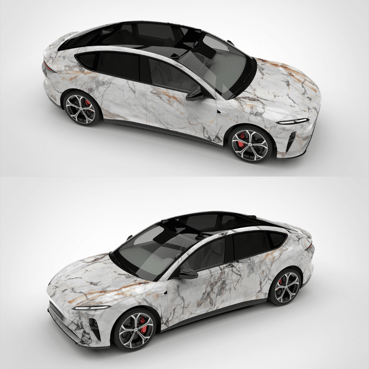 custom design white marble wrap