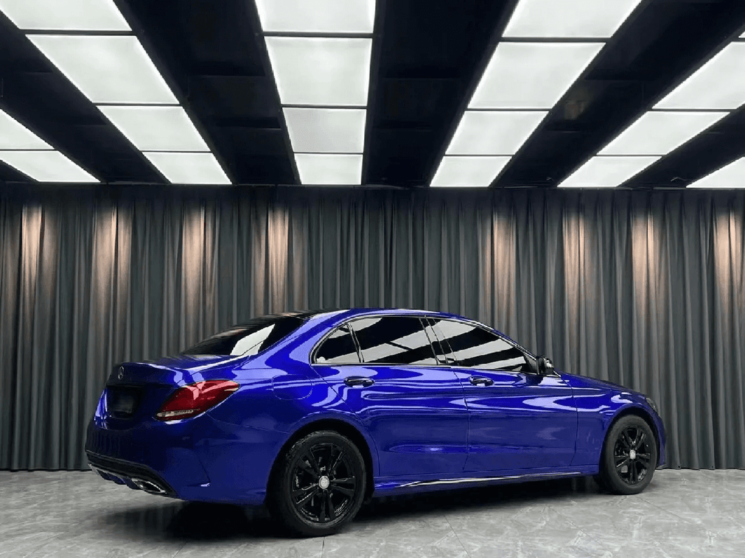 deep sapphire car wrap