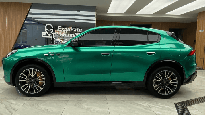 emerald green car wrap