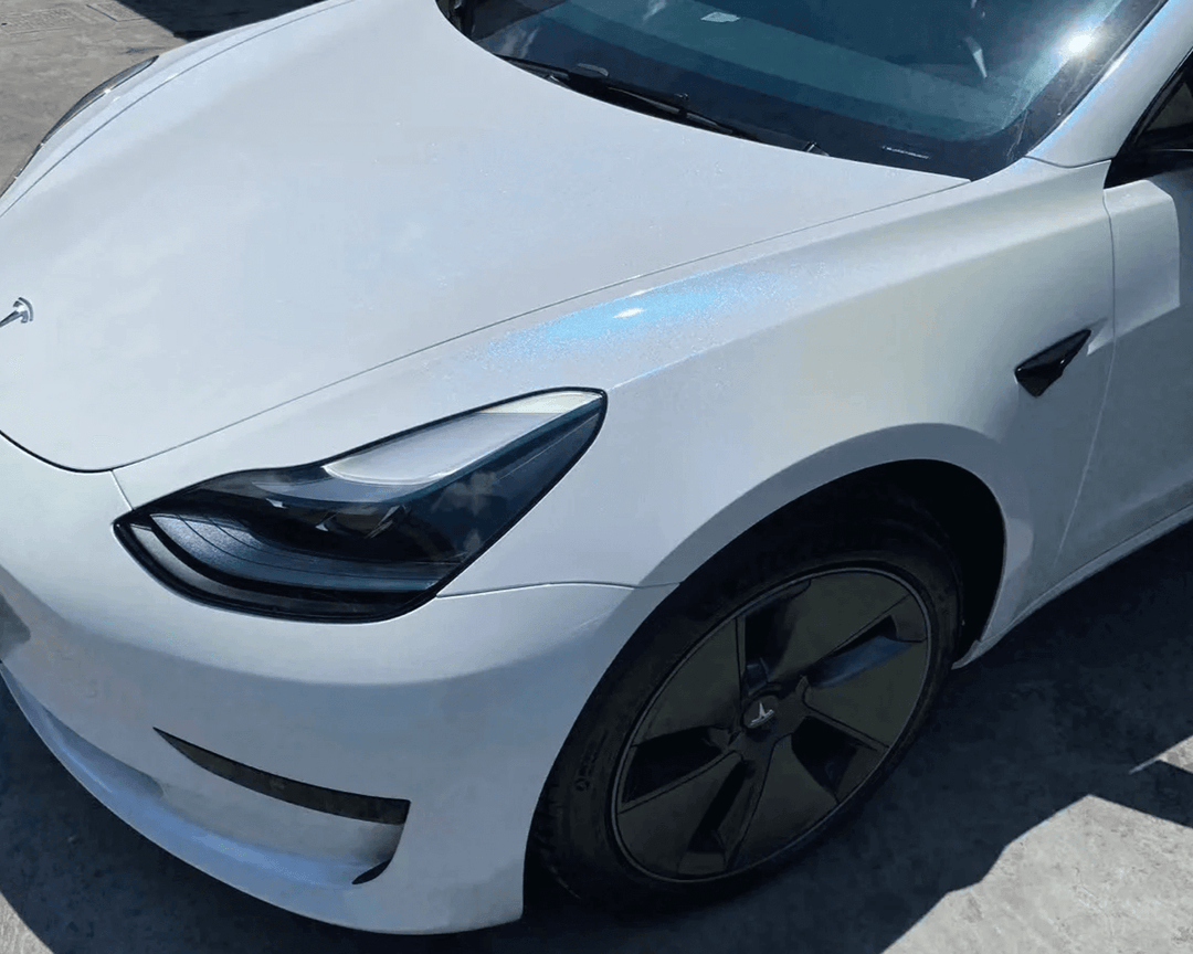 glitter metallic white blue color shift wrap