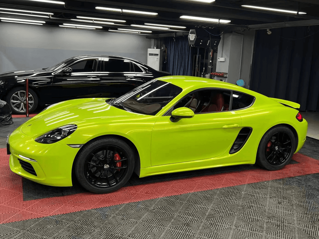 highlighter yellow car wrap