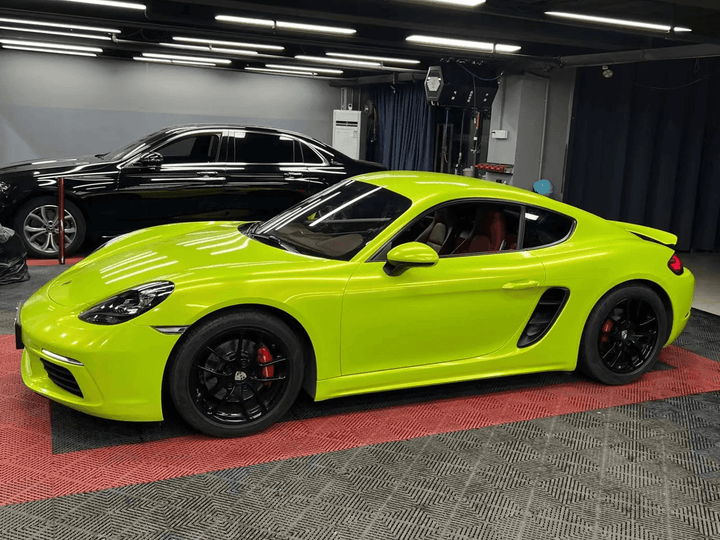 highlighter yellow car wrap