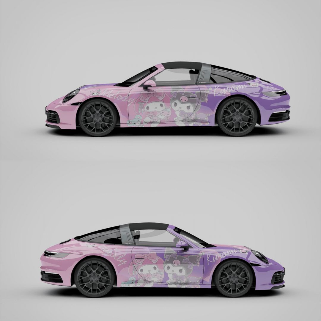 kawaii car wrap