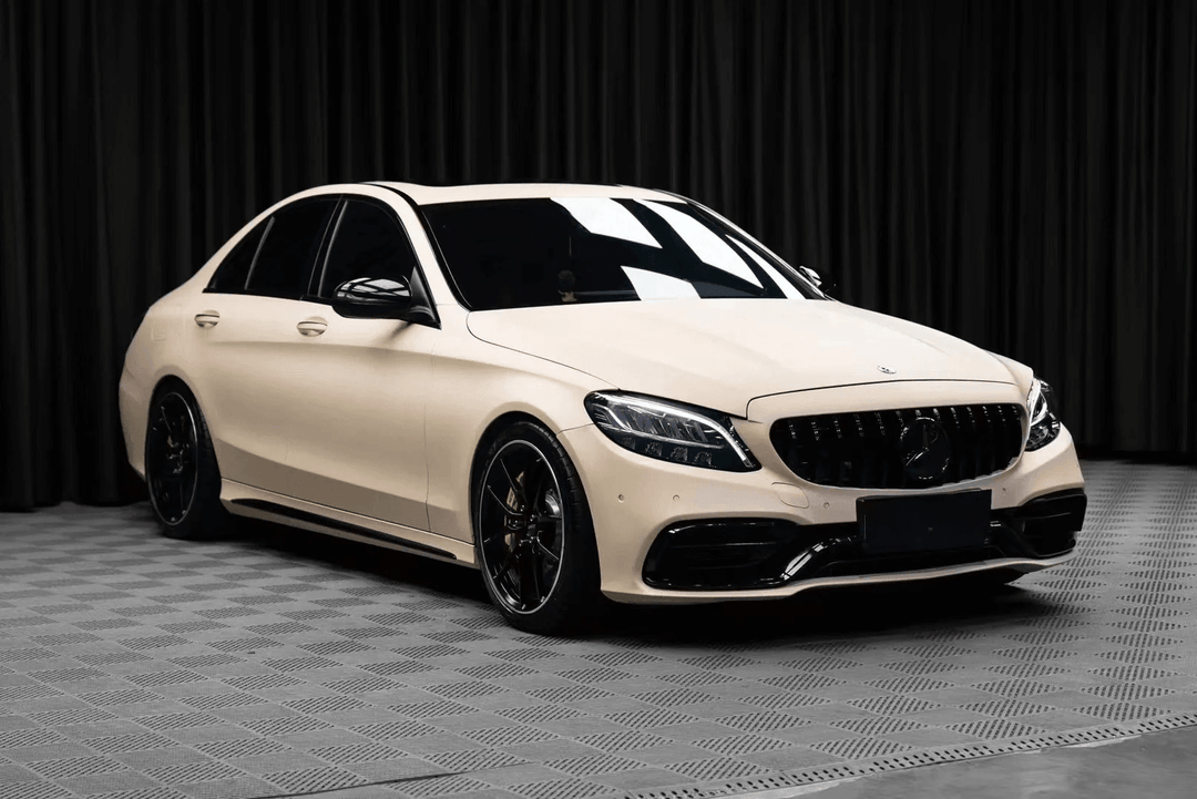 matte beige car wrap