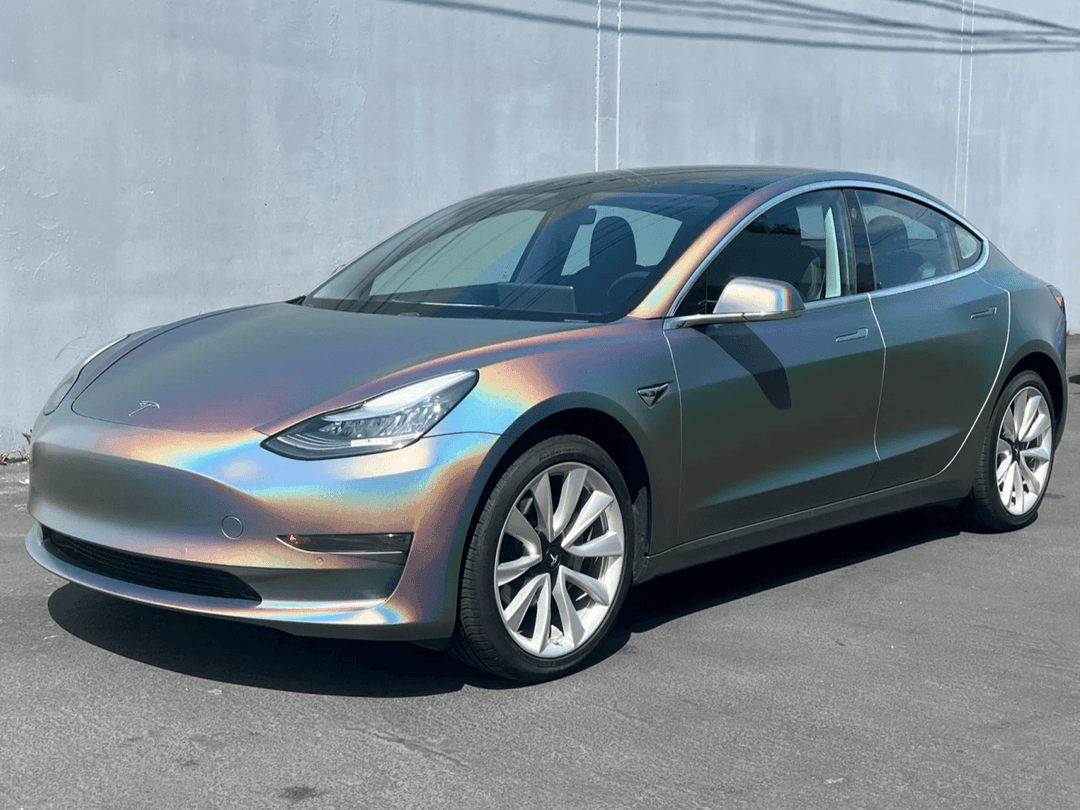 matte iridescent gray wrap 