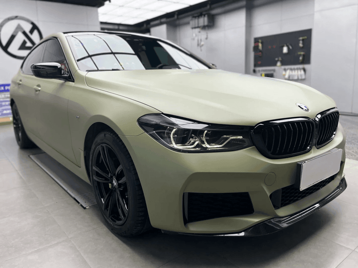 matte khaki green car wrap