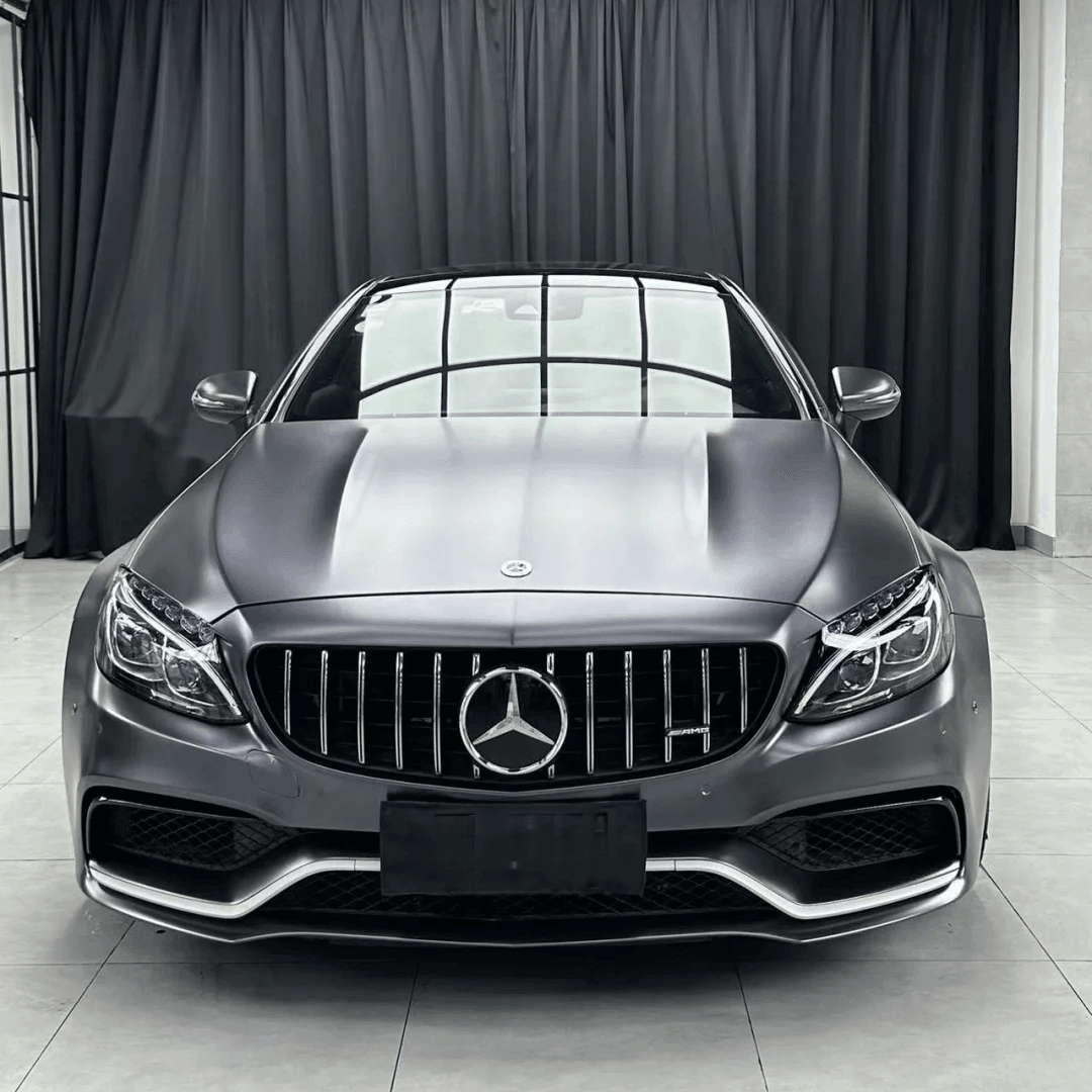 matte metallic dark gray car wrap