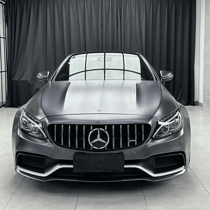 matte metallic dark gray car wrap