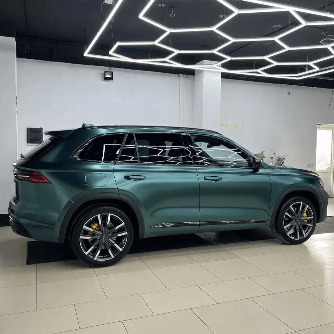 matte metallic dark green wrap 