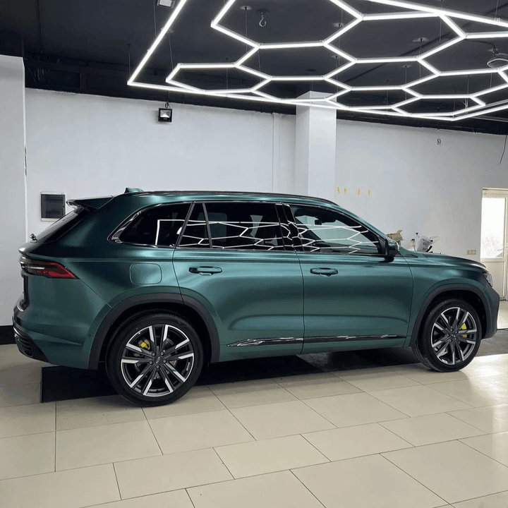 matte metallic dark green wrap 