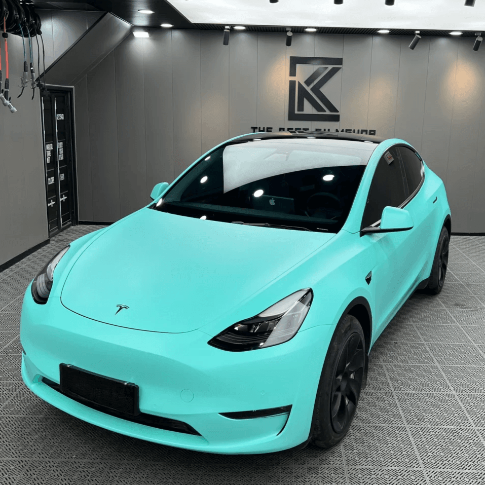 matte tiffany blue car wrap