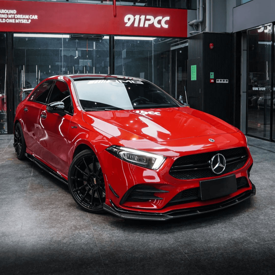 Gloss Crystal Cherry Red Vinyl Wrap for mercedes