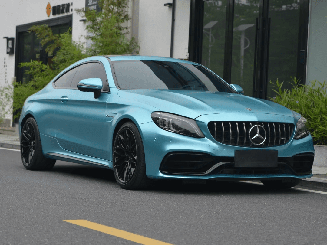 mercedes AMG Matte Metallic Lake Blue vinyl Wrap