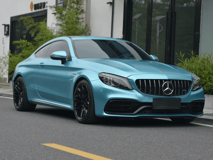 mercedes AMG Matte Metallic Lake Blue vinyl Wrap