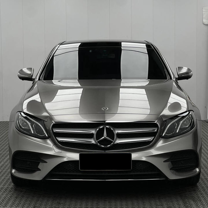 metal silver car wrap