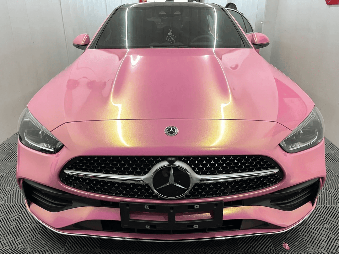 metallic coral pink wrap 