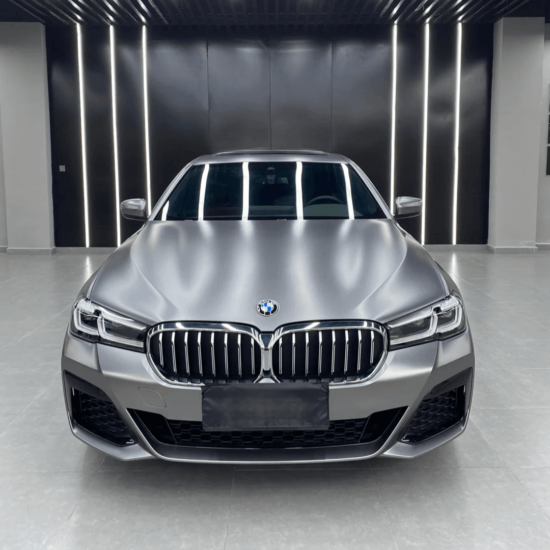 metallic dark gray wrap