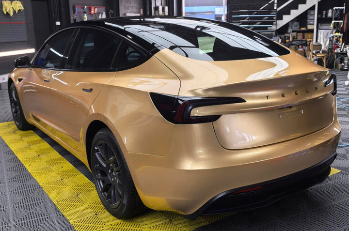 metallic gold car wrap