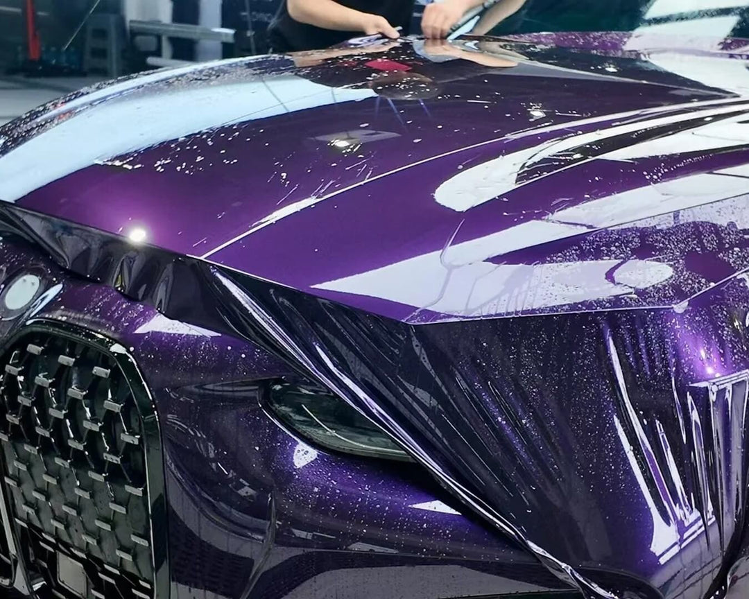metallic midnight purple color ppf wrap