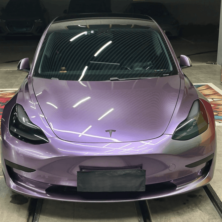 Model 3 Liquid Metallic Purple Vinyl Wrapping