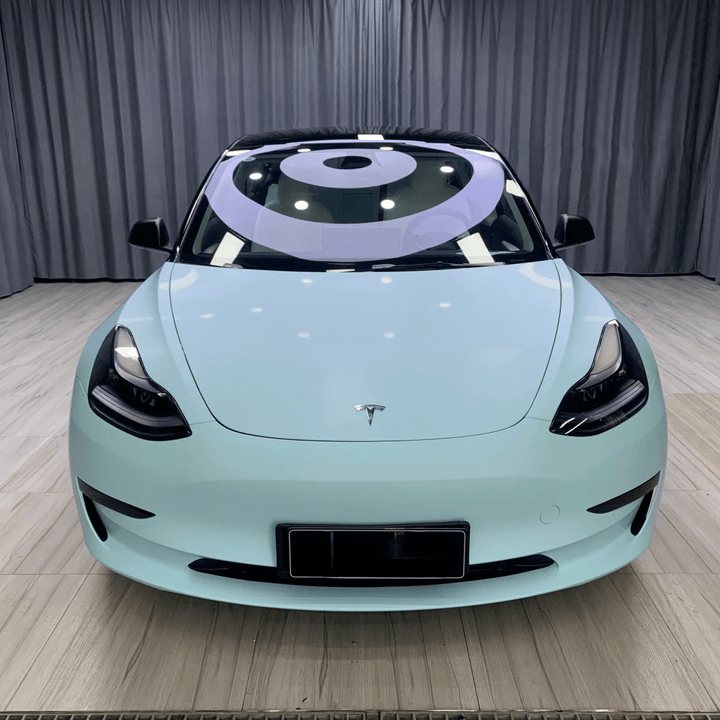 model 3 Super Matte Ice Blue Vinyl Wrap