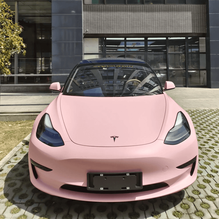 model 3 Super Matte Light Pink Vinyl Wrap