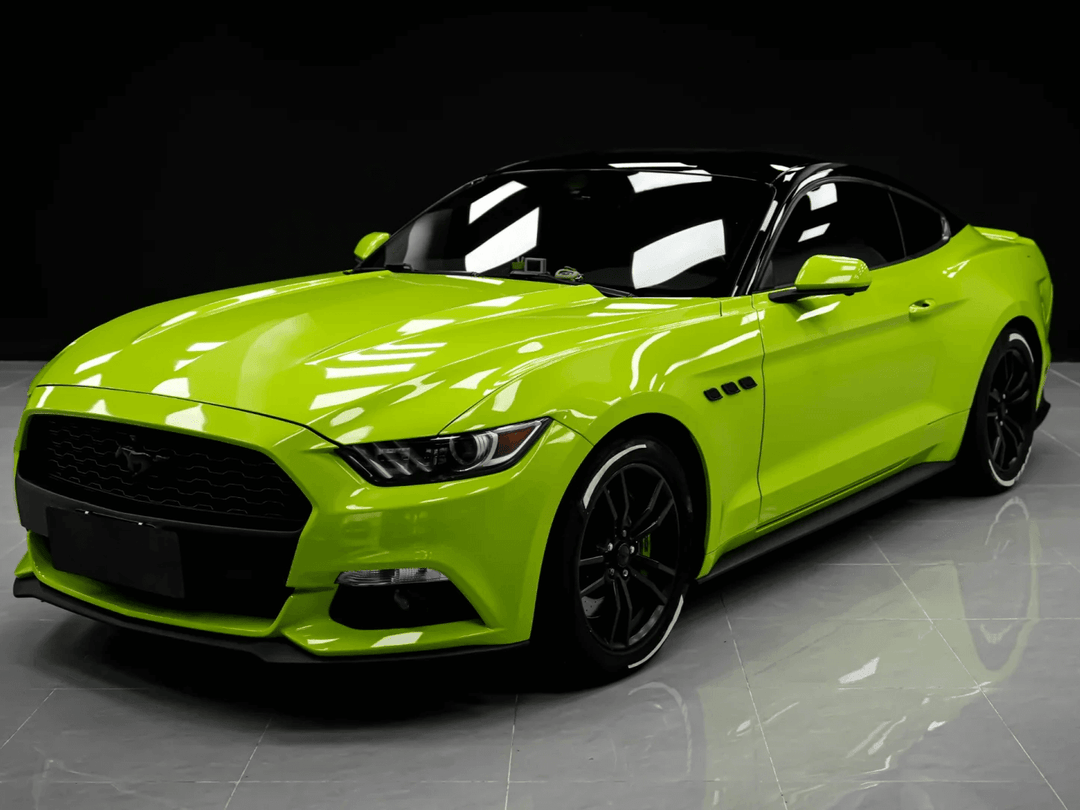 mustang Gloss Crystal Green Vinyl Wrap