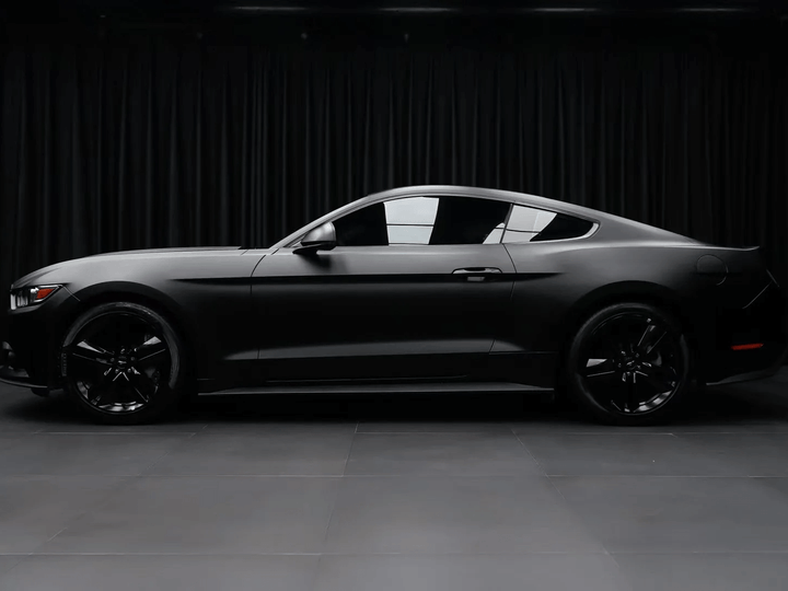 mustang Super Matte Black Vinyl Wrap