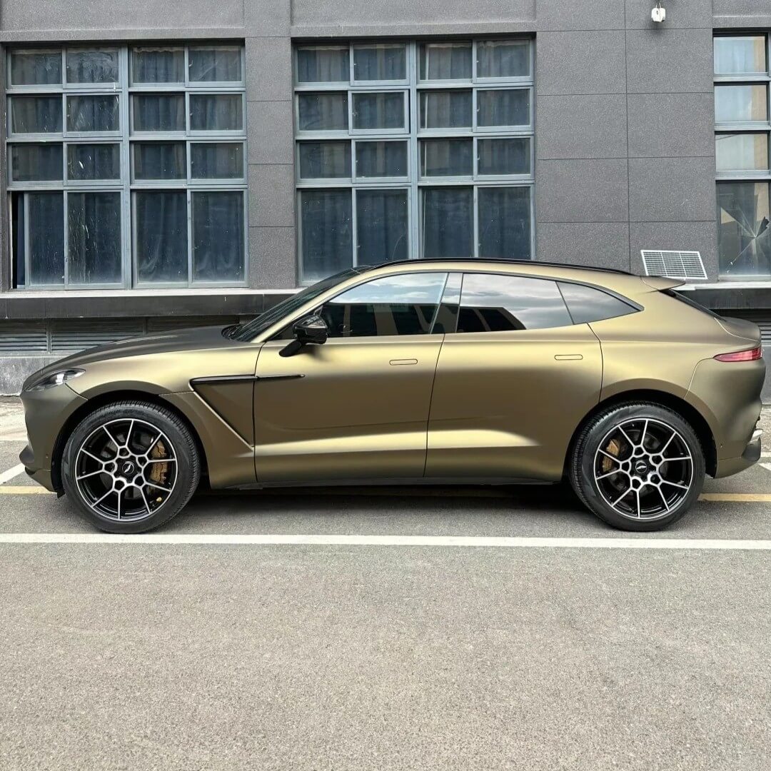olive brown car wrap